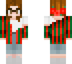 girl w christmas cardigan