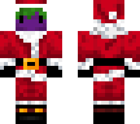 grape dressed up as santa