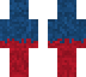 half blue half red body paint (official version)