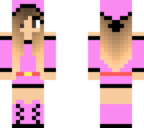 pink christmas santa with black sleeves