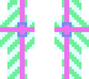 present / gift with candy cane wrapping paper. v11