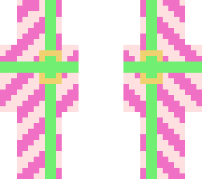 present / gift with candy cane wrapping paper. v4