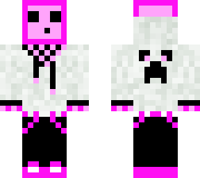 purple/pink slime with creeper hoodie