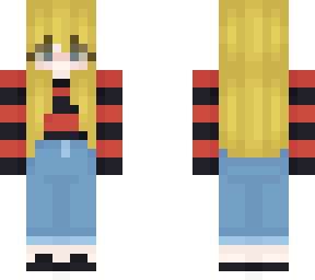 red and black striped sweater