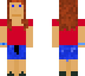 red/pink shirt girl
