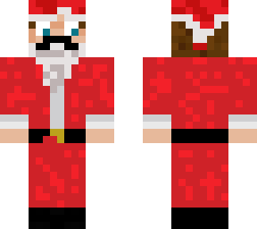 santa with moustache