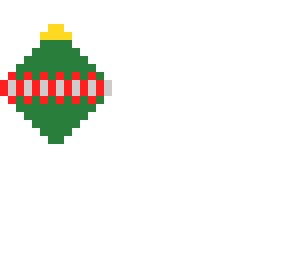 terrible ornament pixel art--skinmas day 22