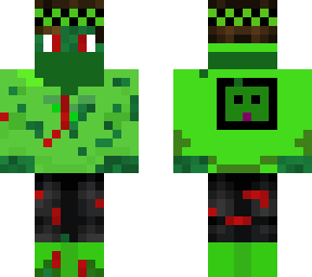 zombie black kid green