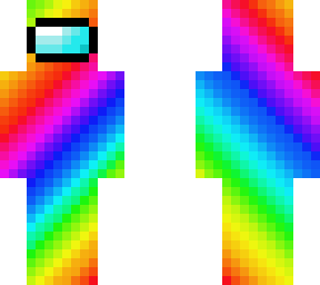 a rainbow among us skin | Minecraft Skin