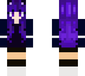 black and purple cat girl
