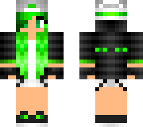 blue enderman gamer girl but it's actually green