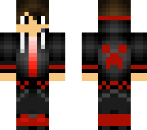 boy with red creeper jacket