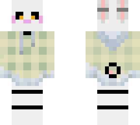 bunny with a sweatshirt under a poncho