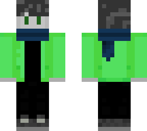 ghosttem with a blue scarf