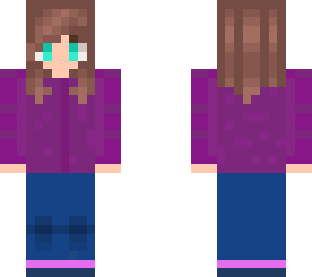 girl in dark purple sweatshirt