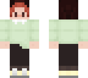 green sweater