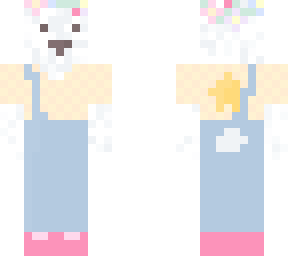 pastel bear with flowercrown