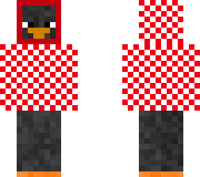 penguin in pjs (red/white)