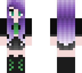 purple hair goth inspired skin