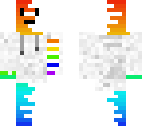 rainbow white hoodie