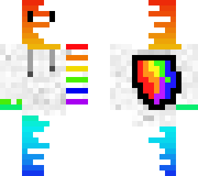 rainbow white hoodie 2