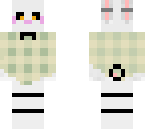 temp bunny with plaid poncho