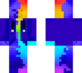 blue corruption - neon rainbow steve