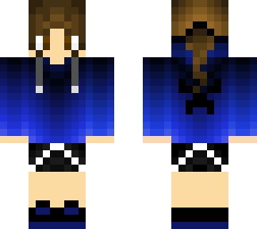 blue hoodie ponytail