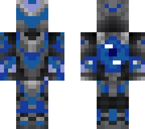 blue neon robot
