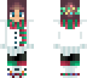 Christmas Snowman Girl Fixed Minecraft Skin