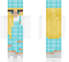 matching (blonde and blue)