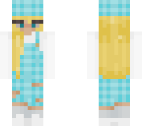 matching (blonde and blue)