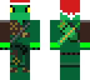 pikaninja25 armored (green ninja christmas version)