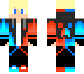 red and blue creeper skin