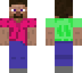 steve with green, pink, and blue shirt