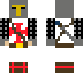 templar knight with a sword on his back