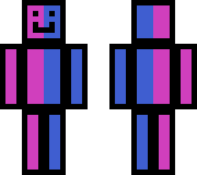 blue and pink