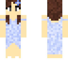 girl in blue dress
