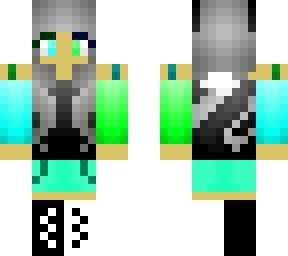 green and blue werewolf girl