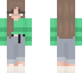 green sweater!!
