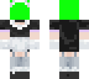 maid outfit put in hair and face