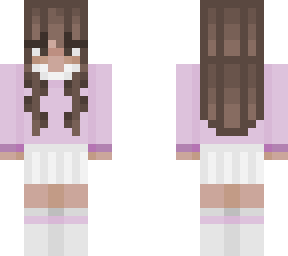 pink/purple sweater with tennis skirt
