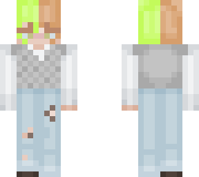 alt girl sweater vest