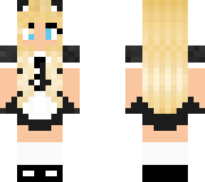 blonde cat maid