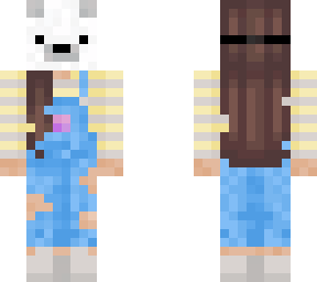 girl with bear mask