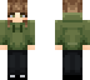 girl with green hoodie and hazel like eyes   3 pixels