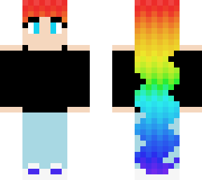 rainbow girl with long hair