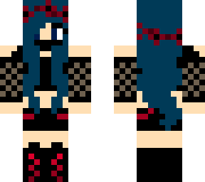red goth girl