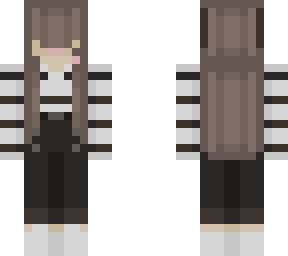 striped sweater girl (black pants)