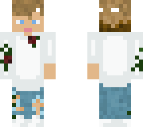 blondish brown brunette white boy rose shirt jeans blue eyes
